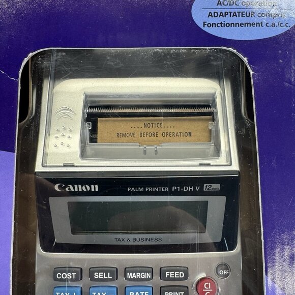 Canon P1-DHV Palm Size Printing Calculator 12 Digits New Open Box - Picture 3 of 4